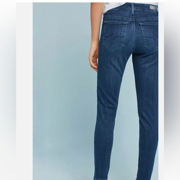 AG ADRIANO GOLDSCHMIED The Stevie Slim Straight Jeans Denim Zip Pocket Cotton 30 - Picture 2 of 16